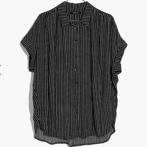 Madewell Central Drapey Shirt in Harold Stripe | M